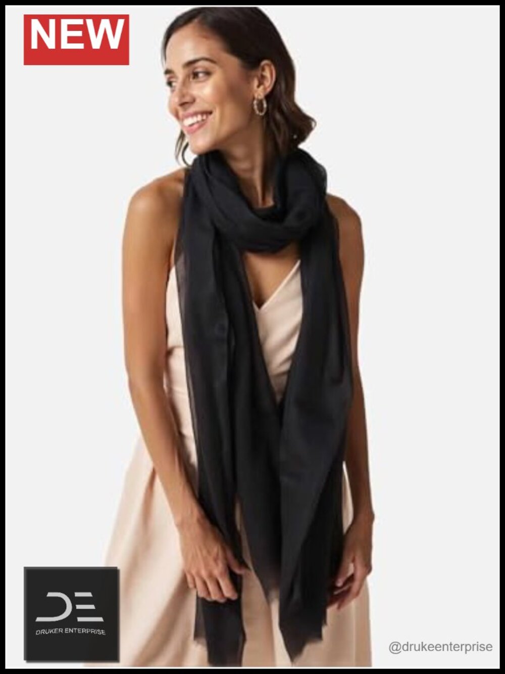 Cotton Blend Lightweight Large Linen Shawl Scarf Head Scarf Beach Travel Wrap - Picture 2 of 6